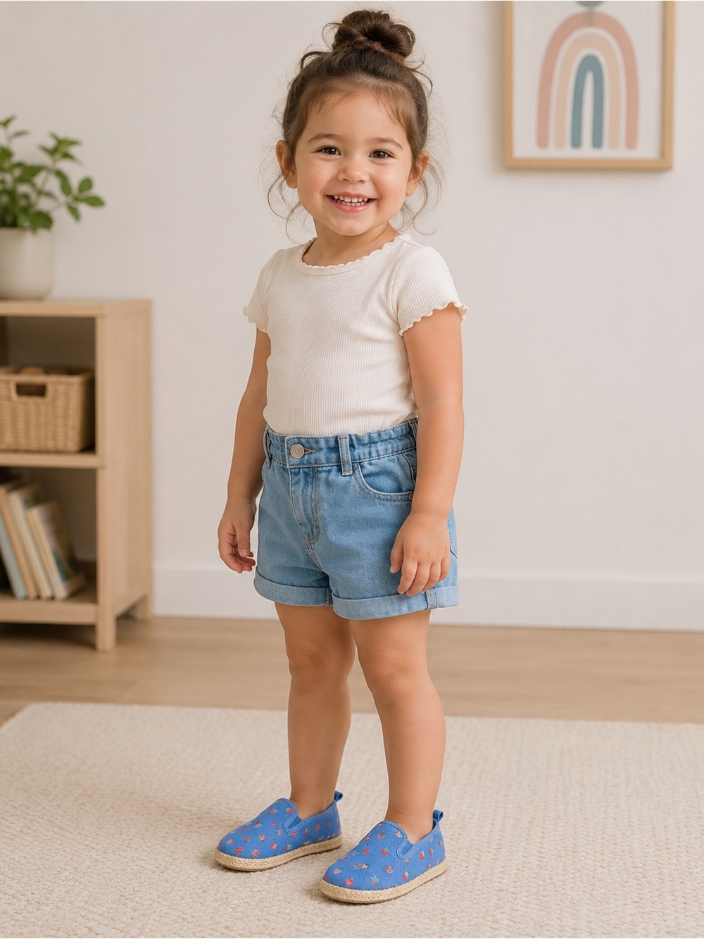 OshKosh B'gosh Blue Strawberry Slip-On Espadrille